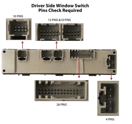 15883320 Voorrijder Links Side Power Window Switch Zwart voor 2007 Sierra 1500 Classic HM