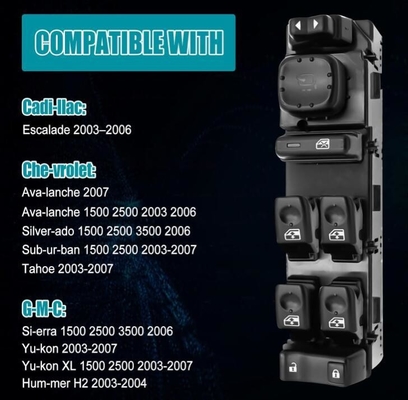 15883319 Power Window Switch voor Chevrolet Avalanche Suburban Silverado GMC Sierra Yukon Cadillac Escalade